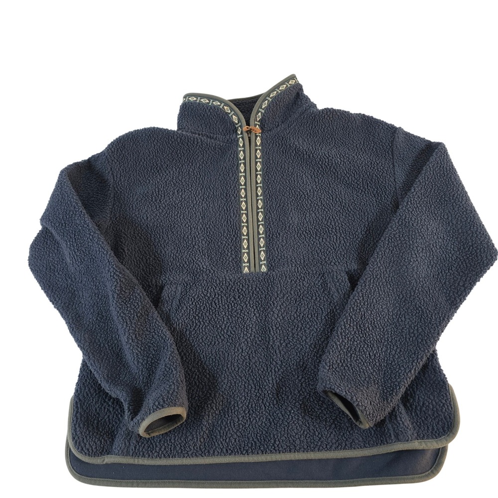 Kuhl Womens Navy Blue Sherpa Fleece Quarter Zip Pullover Style 4130 Medium
